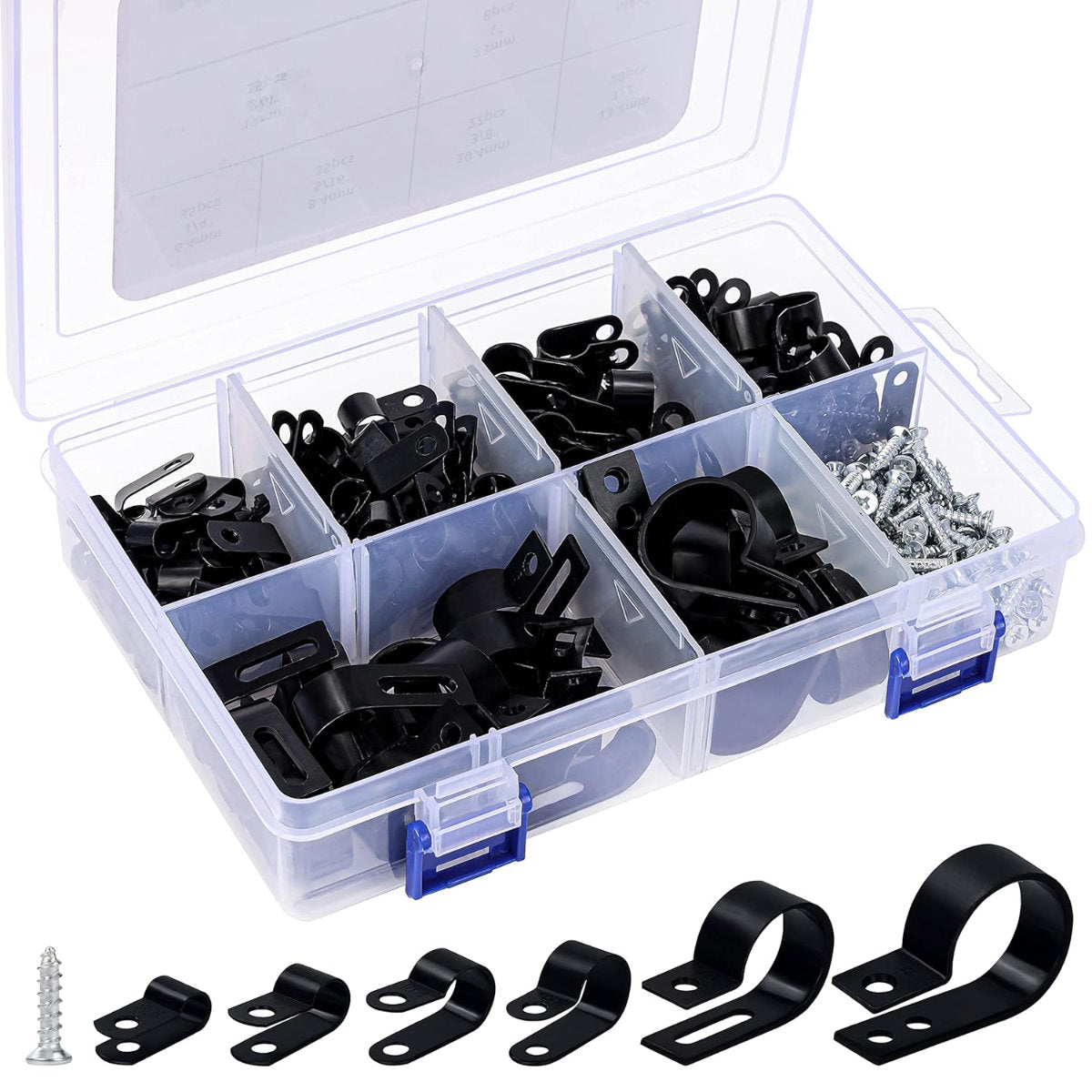 Nylon R-Type Cable Clips Kit – 271pc