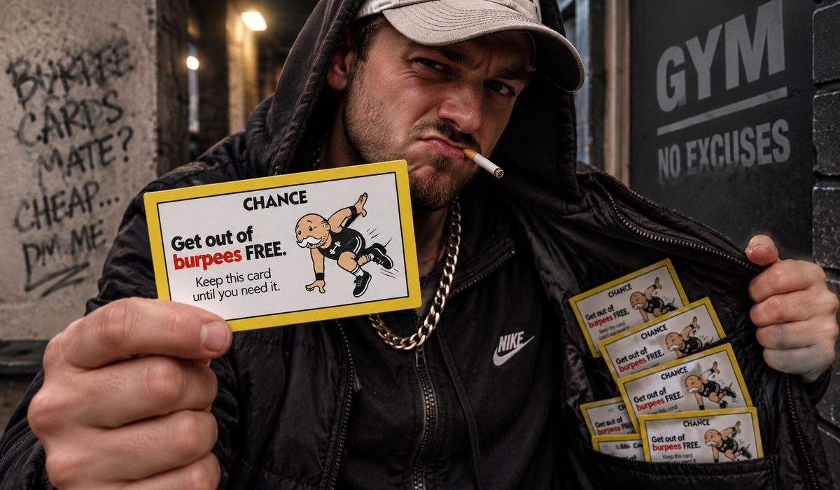 Get out of burpees free card