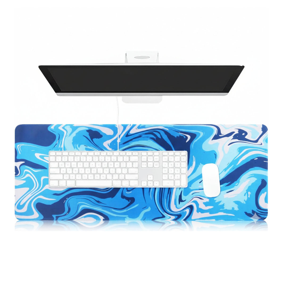 Wave XL Gaming Desk Pad - Blue 60 x 30 cm